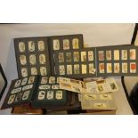 A COLLECTION OF CIGARETTE AND TEA CARDS, IN ALBUMS, LOOSE WITH A QUANTITY OF MINOR EPHEMERA