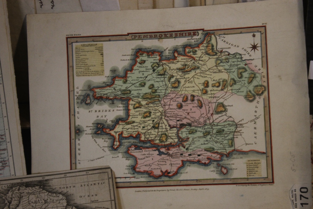 A QUANTITY OF ANTIQUE MAPS, mainly 19th century to include county maps by Moule, Archer, - Image 3 of 5