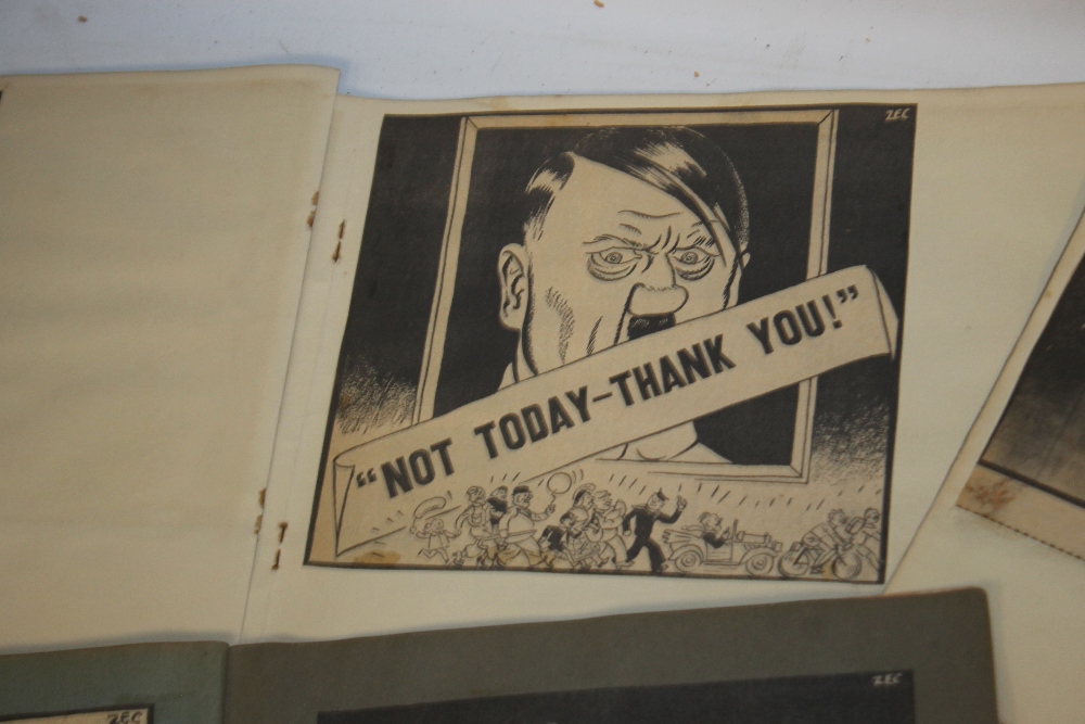 A COLLECTION OF FIVE ORIGINAL WORLD WAR TWO SCRAPBOOKS, mainly Russian and German interest newspaper - Image 4 of 5