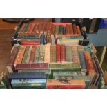 TWO TRAYS OF MAINLY VICTORIAN / EDWARDIAN NOVELS including decorative bindings, and several Mrs