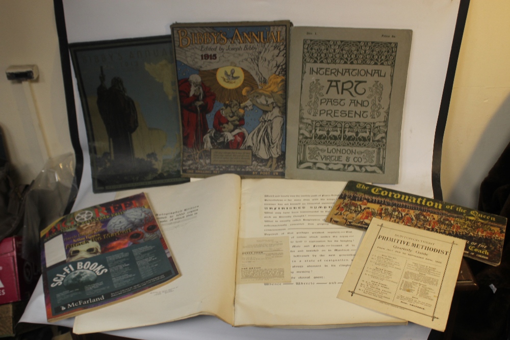 A QUANTITY OF MAGAZINES AND PUBLICATIONS to include "Bibby's Annuals" 1913 and 1915, "The