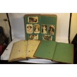 AN EDWARDIAN POSTCARD ALBUM AND CONTENTS, MOSTLY PORTRAITS OF FAMOUS SINGERS, MUSIC HALL STARS