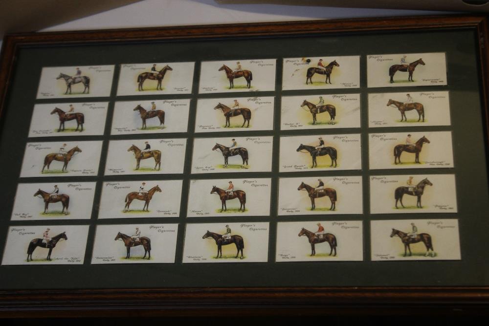 A FRAMED SET OF "PLAYERS CIGARETTES, DERBY AND GRAND NATIONAL WINNERS - Image 2 of 5