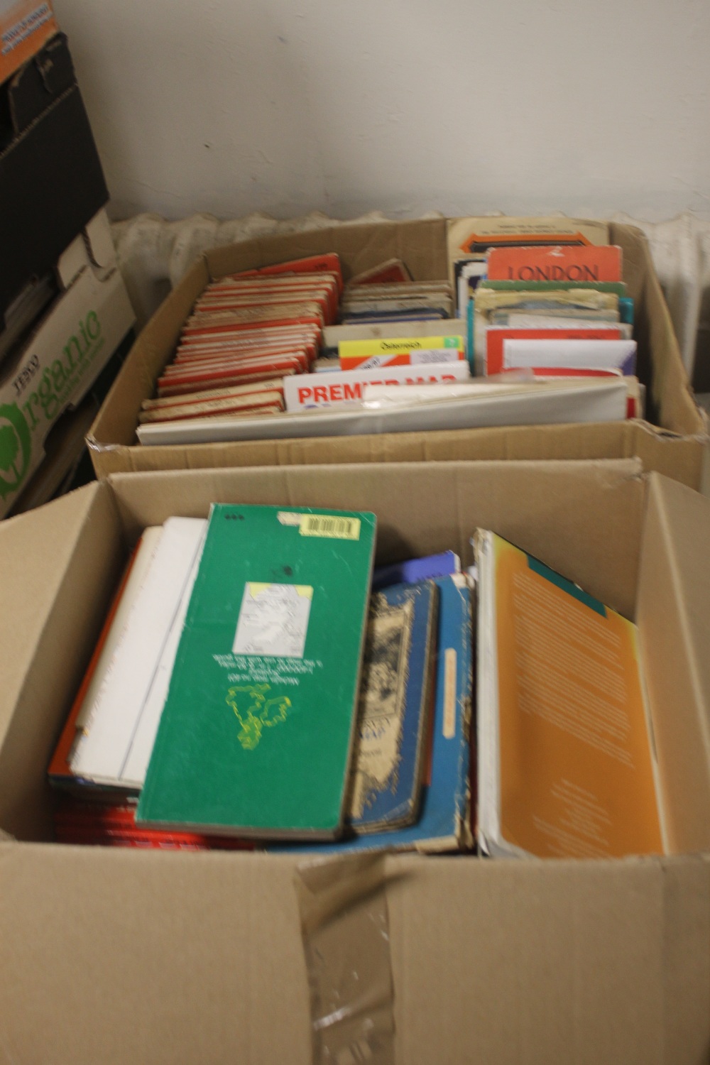 TWO BOXES OF MAINLY OS MAPS, together with a bag of OS maps, large scale maps etc. - Image 4 of 6