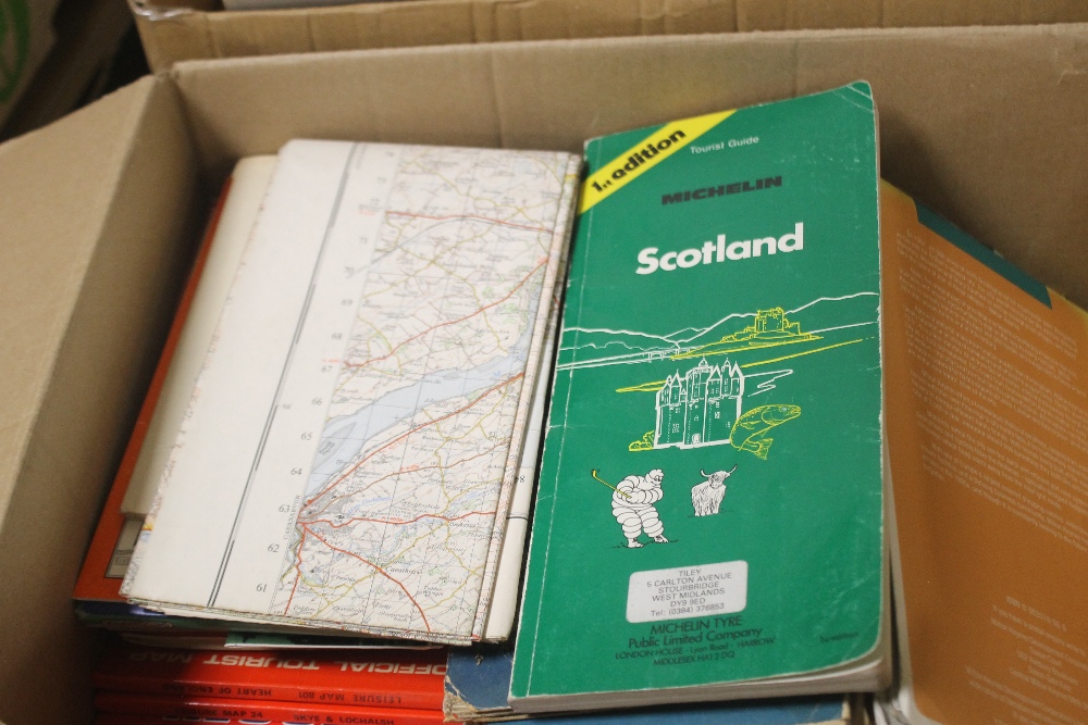 TWO BOXES OF MAINLY OS MAPS, together with a bag of OS maps, large scale maps etc. - Image 6 of 6