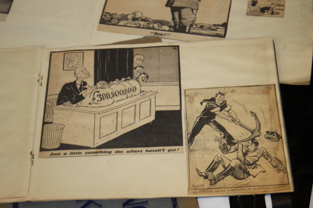 A COLLECTION OF FIVE ORIGINAL WORLD WAR TWO SCRAPBOOKS, mainly Russian and German interest newspaper - Image 2 of 5