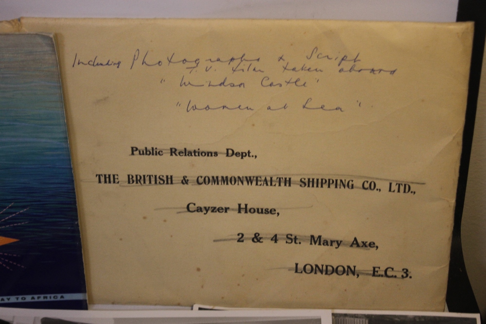 A QUANTITY OF EPHEMERA RELATING TO THE UNION-CASTLE SHIPPING LINE IN THE 1960S, including menus, - Image 2 of 5