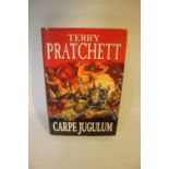 TERRY PRATCHETT SIGNED FIRST EDITION - 'CARPE JUGULUM', Doubleday, 1998, dedication reads "To Jean