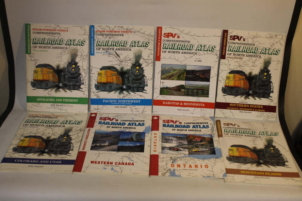 A QUANTITY OF 'SPV'S RAILROAD ATLAS OF NORTH AMERICA' by Mike Walker (15) together with '1948