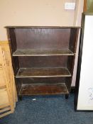 A SHABBY CHIC SET OF OPEN BOOKSHELVES W-92 CM