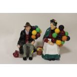 TWO ROYAL DOULTON FIGURES, THE BALLOON MAN HN1954 AND THE OLD BALLOON SELLER HN1315 (2)