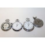 A BAG OF VINTAGE POCKET AND STOP WATCHES (4)