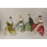 FOUR ROYAL DOULTON FIGURES COMPRISING GRACE HN2318, FAIR LADY HN2193, SOUTHERN BELLE HN2229 AND