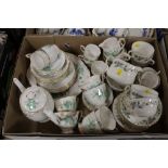 A TRAY OF MINTON GREENWICH QUEEN ANNE NAPOLI CHINA