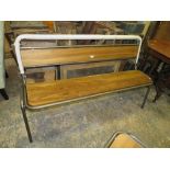 A MODERN INDUSTRIAL STYLE METAL/WOODEN BENCH SEAT L-151 CM