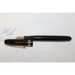 A MABIE TODD & CO SWAN CALLIGRAPHY FOUNTAIN PEN WITH 18KT GOLD NIB