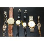 A BOX OF LADIES AND GENTS WRISTWATCHES TO INCLUDE SEKONDA EXAMPLES