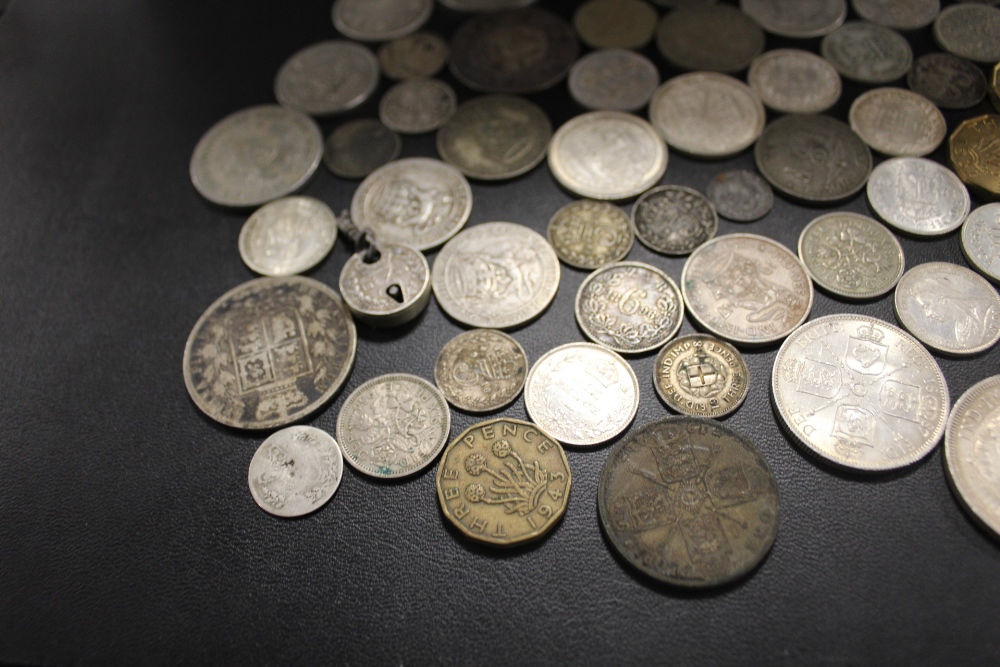 A QUANTITY OF MOSTLY ANTIQUE BRITISH AND WORLD COINS TO INCLUDE VICTORIAN SILVER EXAMPLES - Image 6 of 7