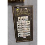 A FRAMED AND GLAZED WILL'S CIGARETTE CARD DISPLAY - OCEAN LINERS