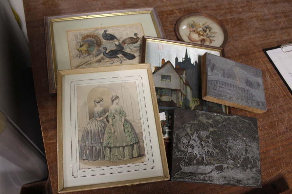 A BOX OF FRAMED AND GLAZED PRINTS, FRAMES ETC - Image 2 of 3