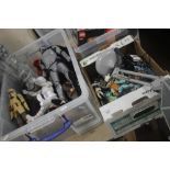 TWO TRAYS OF STAR WARS FIGURES BOTH LARGE AND SMALL