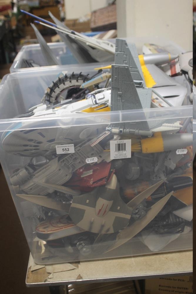 TWO LARGE BOXES OF STAR WARS TOYS UNBOXED