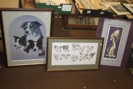 A FRAMED AND GLAZED LIMITED EDITION PRINT BY RONALD SWANWICK TOGETHER WITH TWO OTHERS