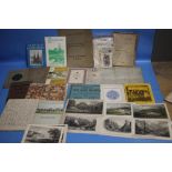 A TRAY OF EPHEMERA TO INCLUDE MIDLANDS INTEREST ENGRAVINGS AND MAINLY STAFFORDSHIRE AND DERBYSHIRE