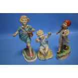 THREE ROYAL WORCESTER FIGURES THURSDAY'S CHILD HAS FAR TO GO X2 AND BUT THE CHILD THAT IS BORN ON