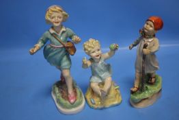 THREE ROYAL WORCESTER FIGURES THURSDAY'S CHILD HAS FAR TO GO X2 AND BUT THE CHILD THAT IS BORN ON