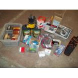 A SELECTION OF BOXED TOOLS ETC. TO INCLUDE CUPRINOL WOOD PRESERVATIVE AND A CENTRAL HEATING PUMP