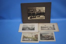 A SMALL COLLECTION OF MIDLAND INTEREST ENGRAVINGS to include Bewdley, Stourport, and a photograph of