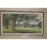 A LIMITED EDITION CRICKET PRINT SIGNED "TERRY HARRISON"