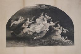 WILLIAM EDWARD FROST ENGRAVING TITLED "SABRINA" engraved by P. Lightfoot 83 cm X 57 cm including