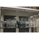 GEORGIAN AND LATER DRINKING GLASSES TO INCLUDE AIR TWISTS, LEMON SQUEEZER BASES, ALES AND ETC