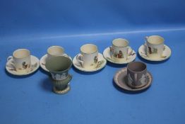 A COLLECTION OF CROWN DUCAL AND WEDGWOOD JASPERWARE