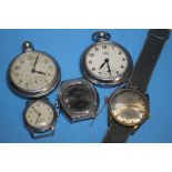 A SMALL TIN OF WATCHES