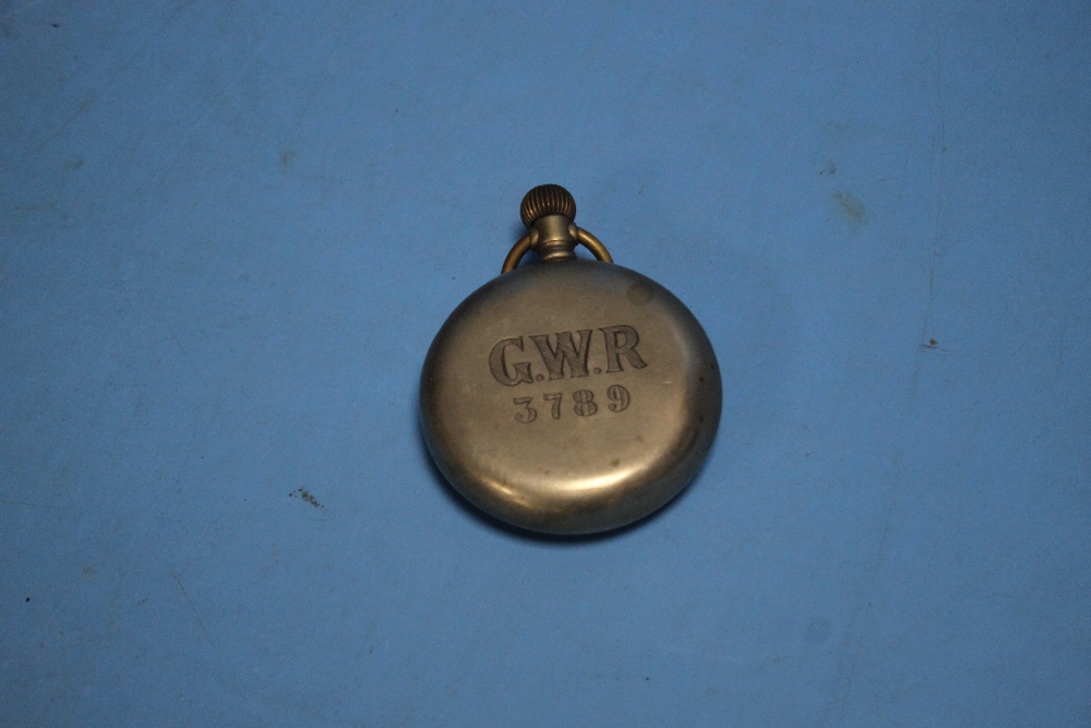 A GWR WHITE METAL POCKET WATCH - Image 2 of 2