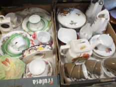 FOUR BOXED OF ASSORTED CHINA AND CERAMICS TO INCLUDE ROYAL WORCESTER MASON'S ETC