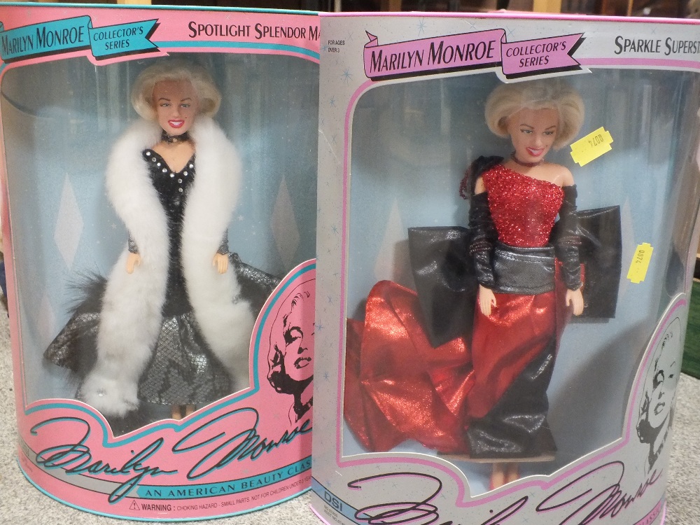 TWO BOXED MARILYN MONROE COLLECTORS SERIES DOLLS COMPRISING OF SPOTLIGHT SPLENDOUR MARILYN AND