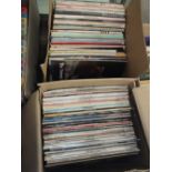 TWO BOXES OF LP RECORDS TO INCLUDE FRANK SINATRA, LOUIS ARMSTRONG ETC