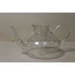 A SCHOTT&GEN MAINZ JENAER GLASS TEAPOT