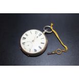 A VICTORIAN HALLMARKED SILVER FUSEE POCKET WATCH SIGNED WHEATLEY CARLISLE