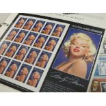 A FOLDER OF MARILYN MONROE AND OTHER HOLLYWOOD STAR RELATED FIRST DAY COVERS