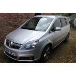 A SILVER VAUXHALL ZAFIRA 1.9 DIESEL SRI CDTI 120 E4, ' KL56 DFZ ', LOG BOOK, MOT TIL 21.11.2022 - (