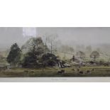 A SIGNED LIMITED EDITION ALAN INGHAM PRINT 'SEASON OF MISTS', TOGETHER WITH A SIGNED ARTISTS PROOF