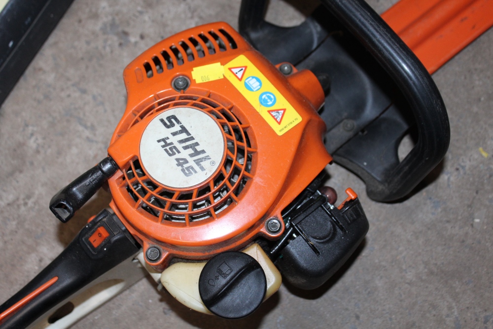 A STIHL HS45 PETROL HEDGE TRIMMER