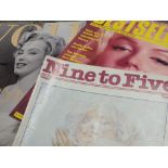 A BOX OF MARILYN MONROE RELATED MAGAZINES TO INCLUDE 9 TO 5, PUNCH ETC.