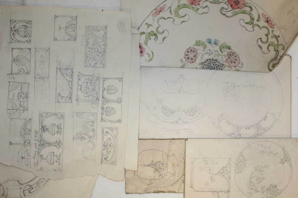 A DRAWER OF ANTIQUE AND VINTAGE UNFRAMED WATERCOLOURS AND PENCIL SKETCHES ETC. TO INCLUDE INTERIOR - Image 2 of 5