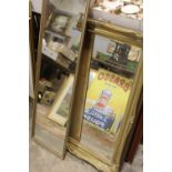 TWO GILT FRAMED WALL MIRRORS, TOGETHER WITH TWO SHEILA TILMOUTH CAT PRINTS AND THREE TEDDY BEAR